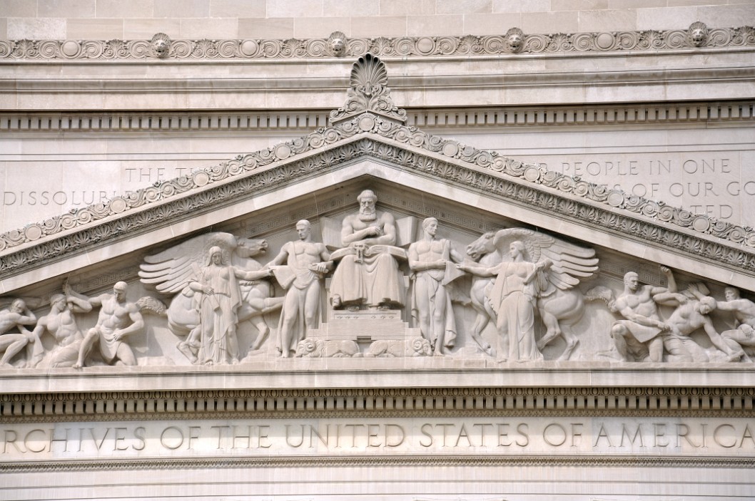 Bas Relief on the Archives of the United States of America Bas Relief on the Archives of the United States of America