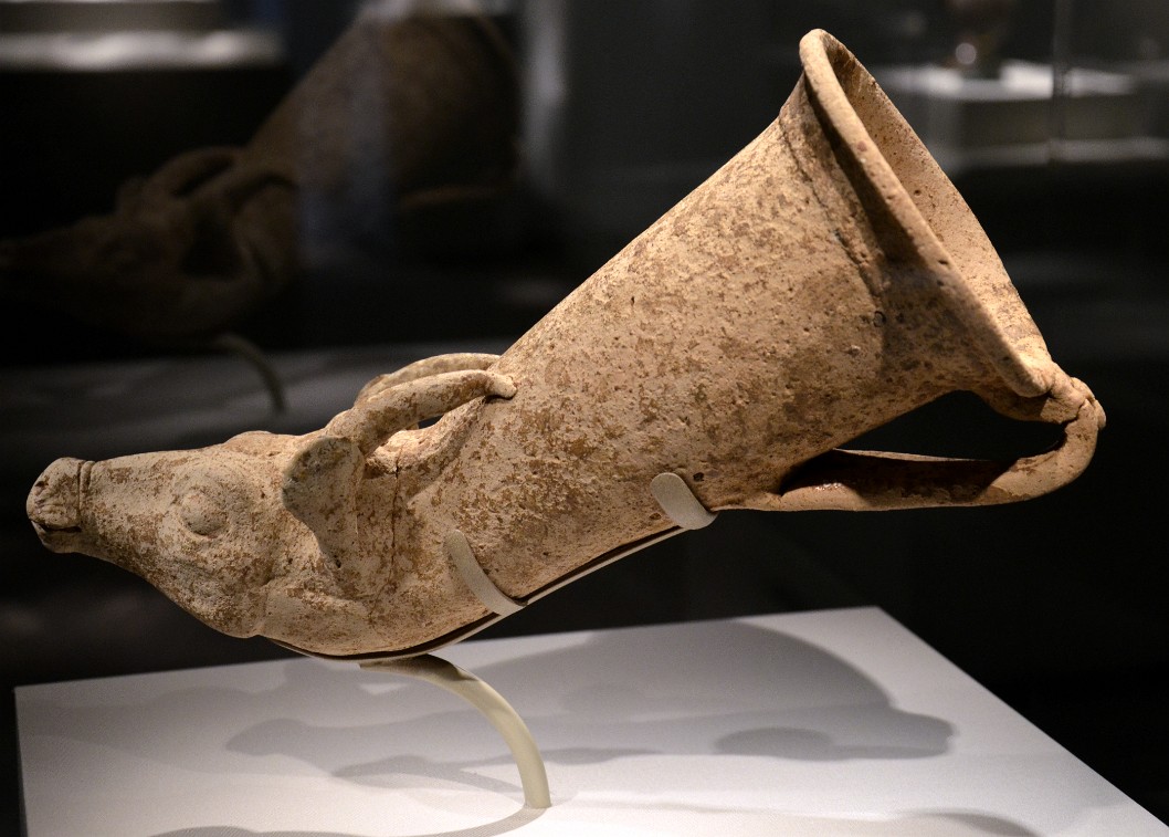 Wine Horn With a Gazelle Protome From Iran or Turkey in the 6th-4th Century BCE Wine Horn With a Gazelle Protome From Iran or Turkey in the 6th-4th Century BCE