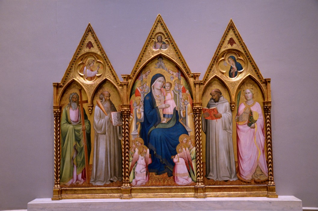 Madonna Enthroned with Saints and Angels By Angolo Gaddi Madonna Enthroned with Saints and Angels By Angolo Gaddi