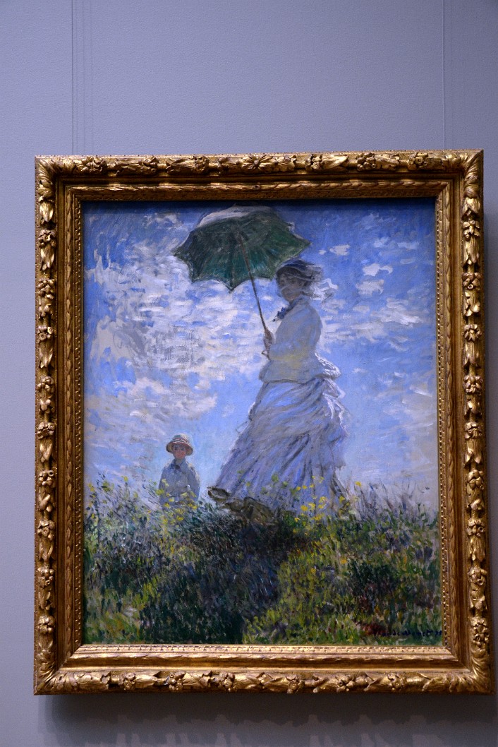 Woman with a Parasol-Madame Monet and Her Son By Calude Monet Woman with a Parasol-Madame Monet and Her Son By Calude Monet