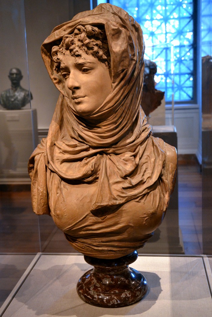 Fantasy Bust of a Veiled Woman By Albert-Ernest Carrier-Belleuse Fantasy Bust of a Veiled Woman By Albert-Ernest Carrier-Belleuse