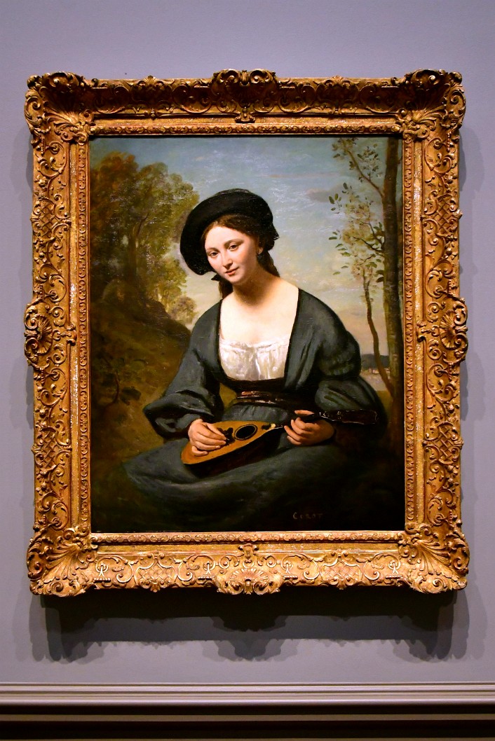 Woman With a Large Toque and a Mandolin