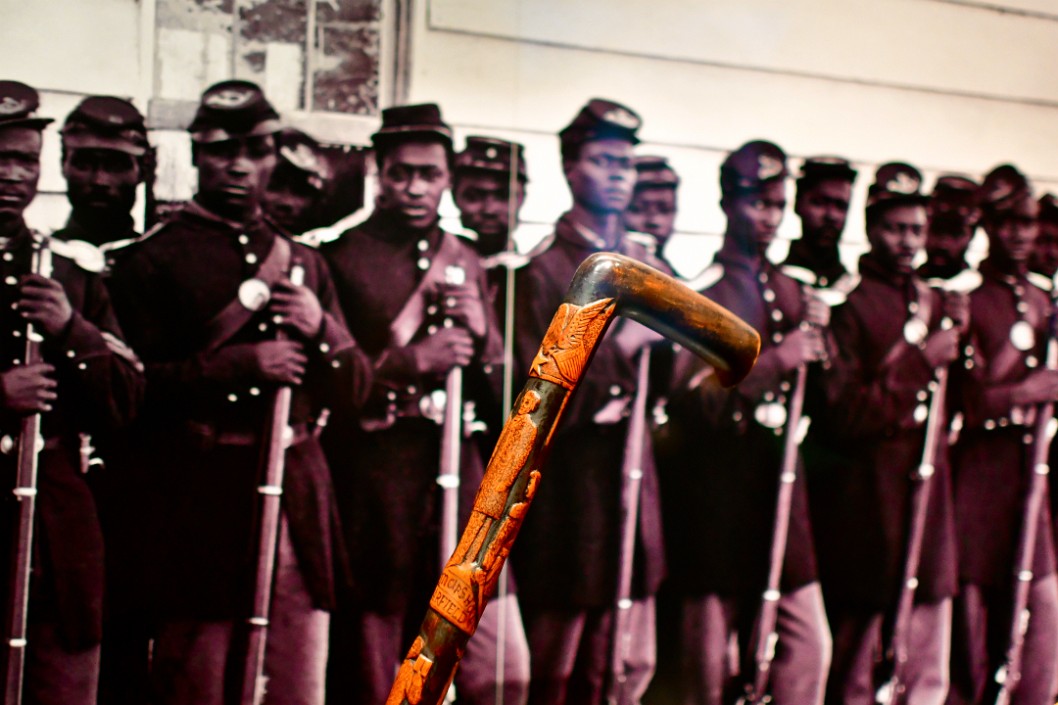 Cane and Line of Soldiers