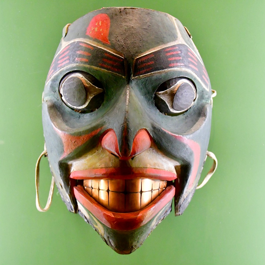 Heiltsuk or Nuxalk Ceremonial Mask from Haida in British Columbia