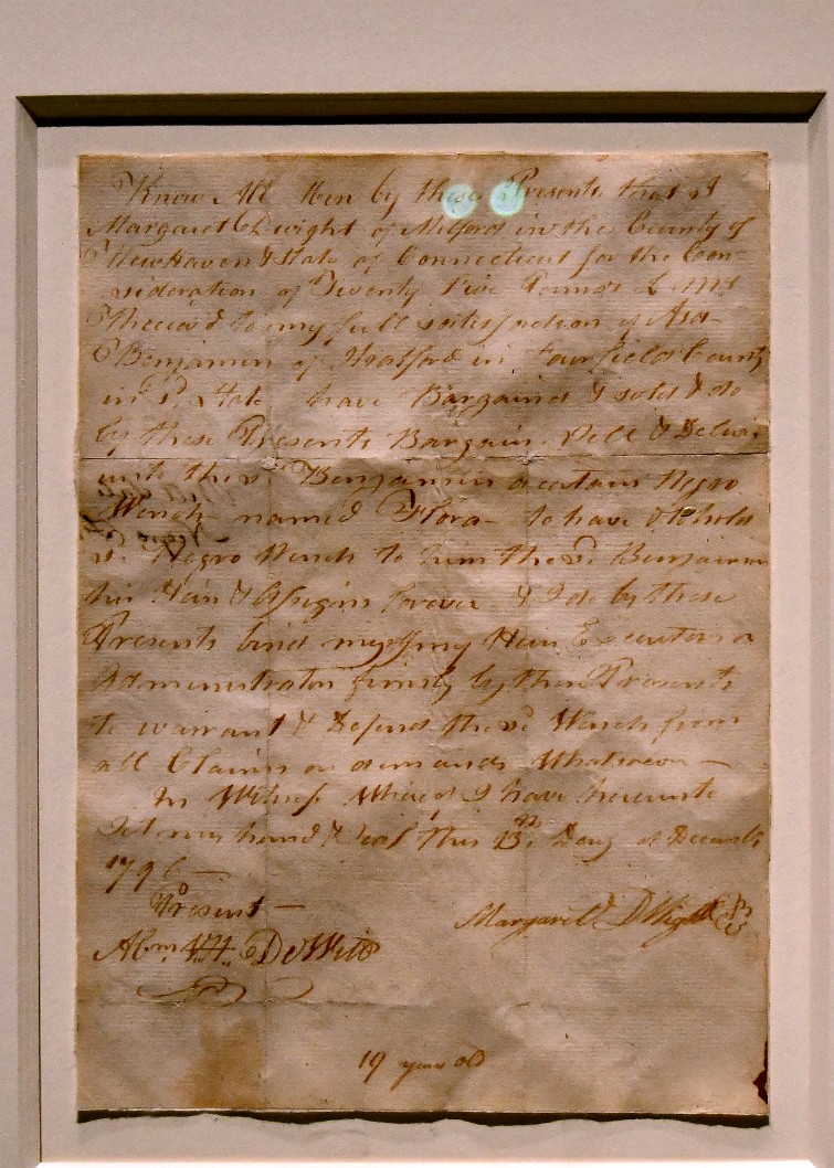 Bill of Sale for a Slave Named Flora