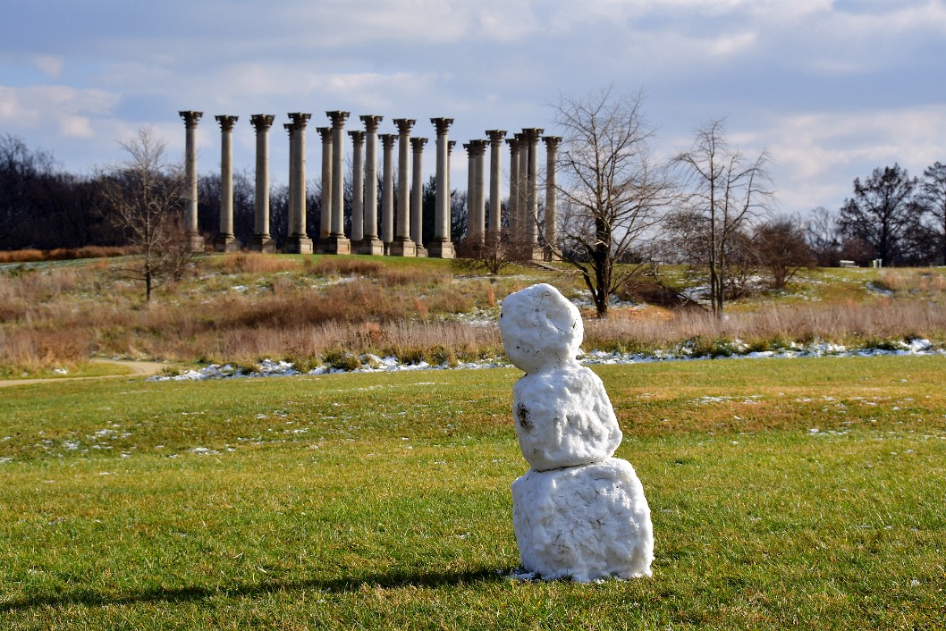Snowman and Columns